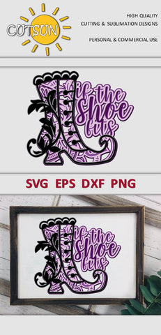 Download 3d Layered Witch Shoe Mandala Svg If The Shoe Fits Svg So Fontsy