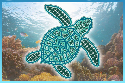 Download 3d Sea Turtle Mandala Multi Layered Mandala Svg So Fontsy