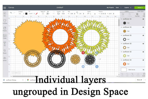 Download 3d Sunflower Layered Mandala Svg 7 Layers So Fontsy