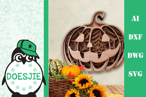 Download 3d Svg Layered Mandala Pumpkin Halloween 7 Layers So Fontsy