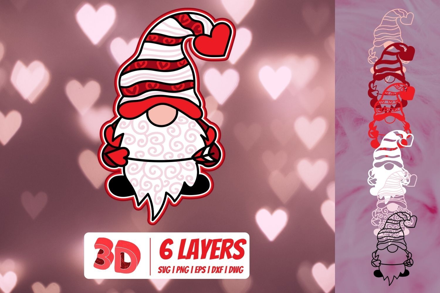 Download 3d Valentine Gnome So Fontsy