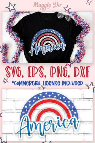 Download 4th July Svg America Rainbow American Flag Shirt So Fontsy