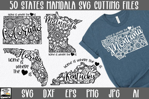 Download 50 States Mandala Svg Bundle State Svg Cut File So Fontsy