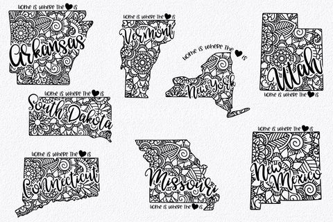 Download 50 States Mandala Svg Bundle State Svg Cut File So Fontsy