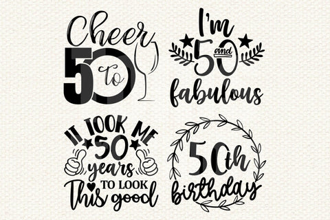 Download 50th Birthday Svg Bundle Fifty Svg Hello 50 Svg So Fontsy