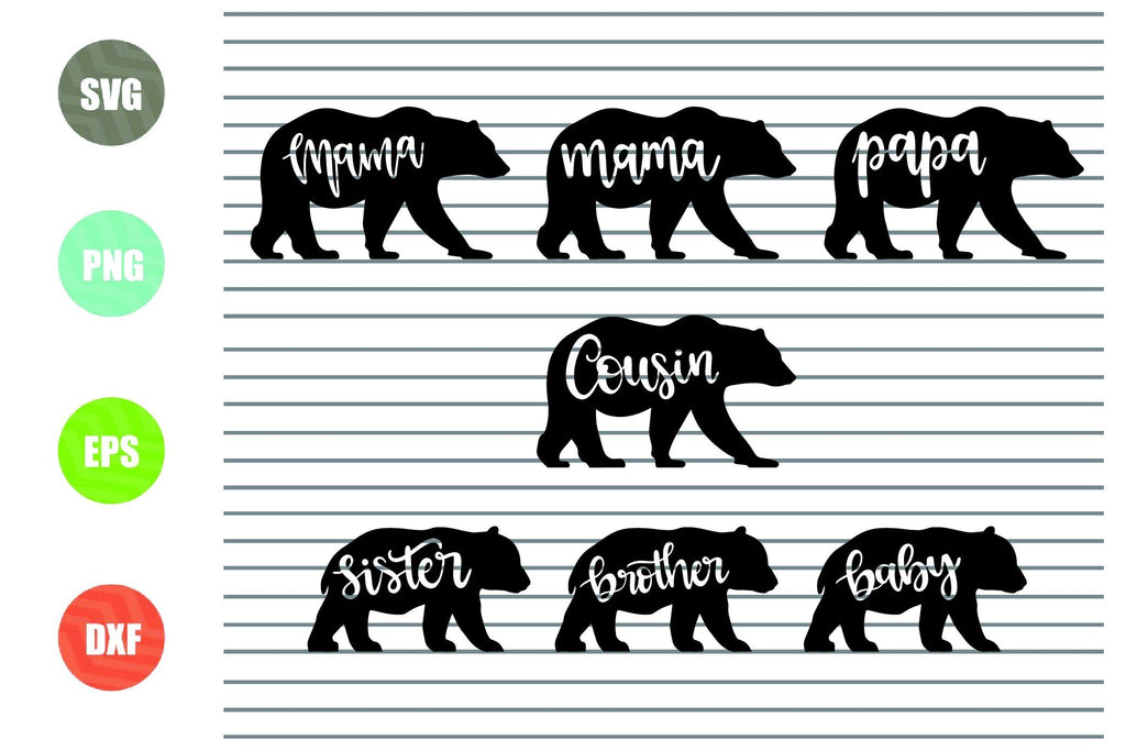 Download Baby Bear Svg Sister Mama Bear Family Dxf Digital File Silhouette Svg Cutting Files Cricut File Papa Bear Bear Family Svg Brother Drawing Illustration Art Collectibles Minyamarket Com