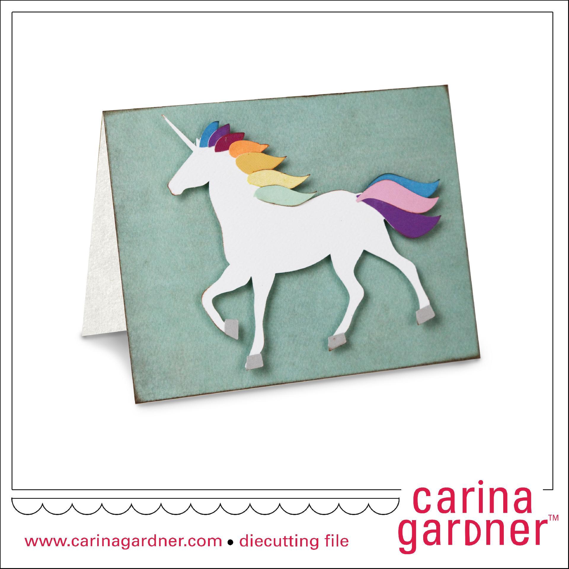 Download A2 Rainbow Unicorn Card So Fontsy