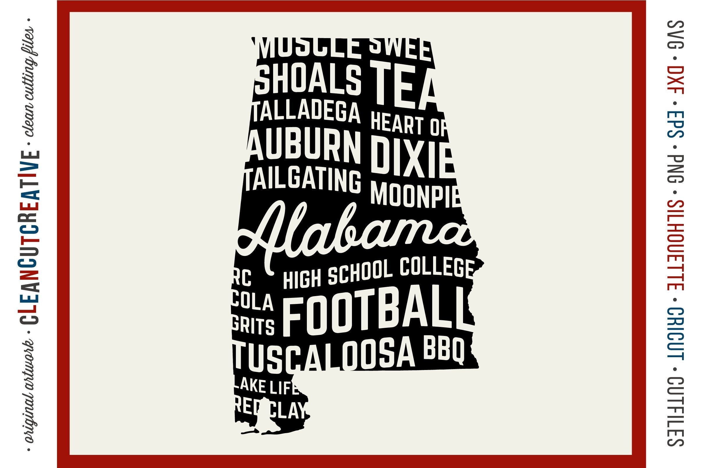 Download Alabama State Design Word Art Svg File So Fontsy