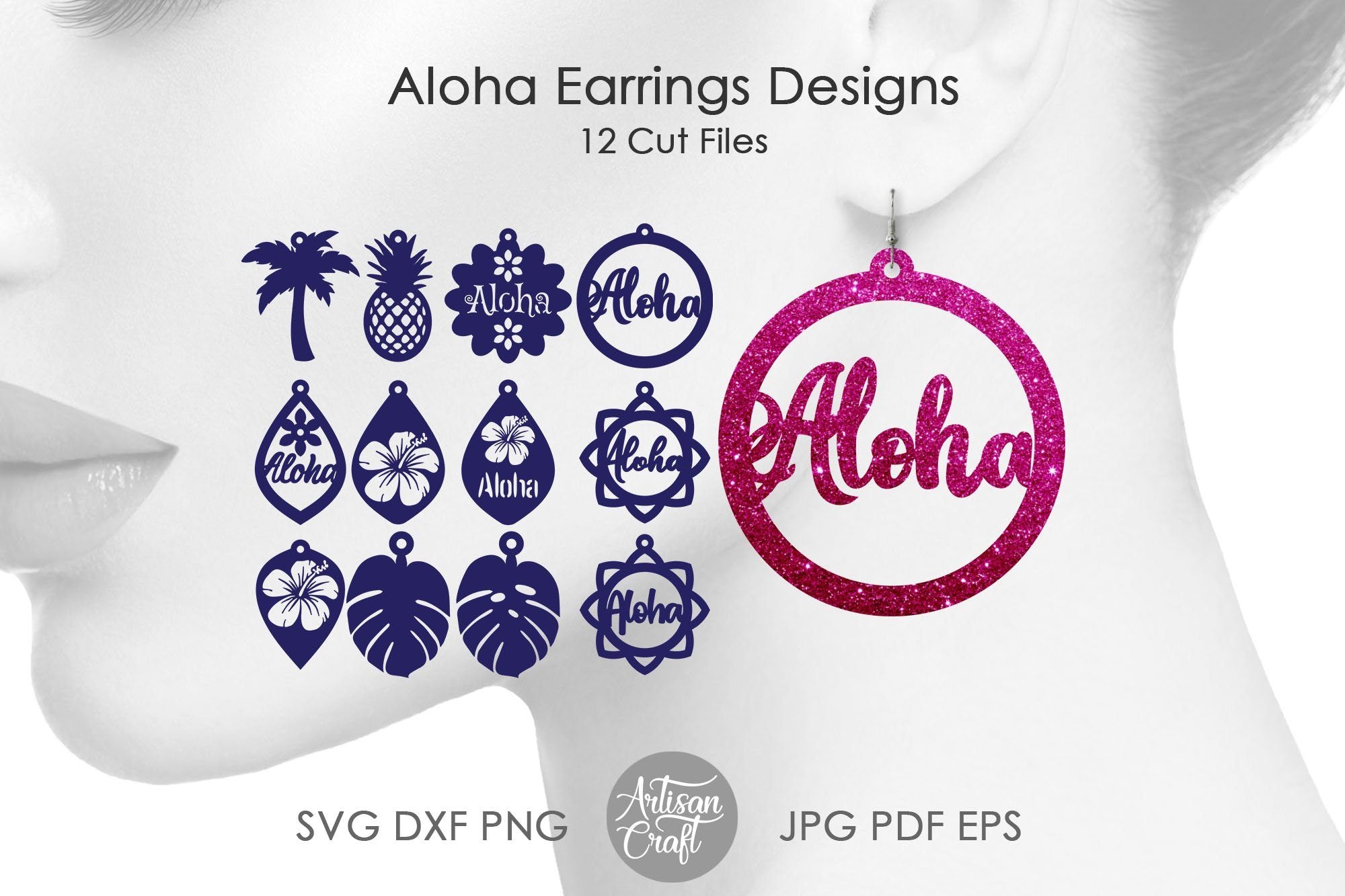 Download Aloha Jewelry Laser Earring Svg Files So Fontsy