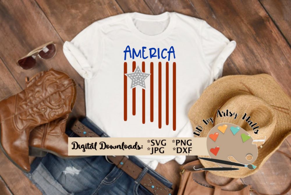 Download America Svg Dxf File Rustic Usa Flag American Flag Memorial Day 4th Of July Shirt Svg So Fontsy