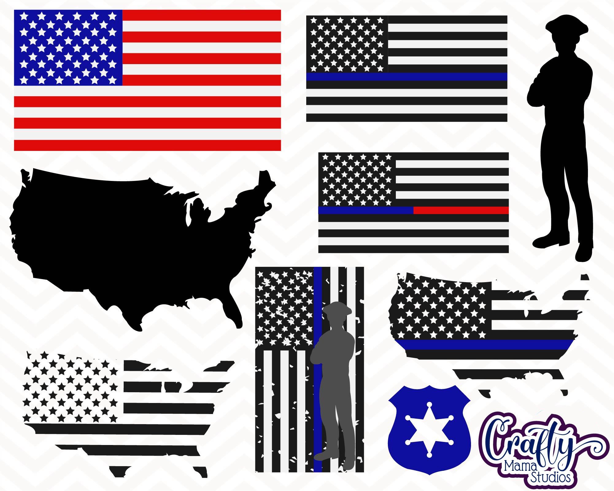 Download American Flag Police Svg Bundle Police Blue Line Thin Blue Line So Fontsy