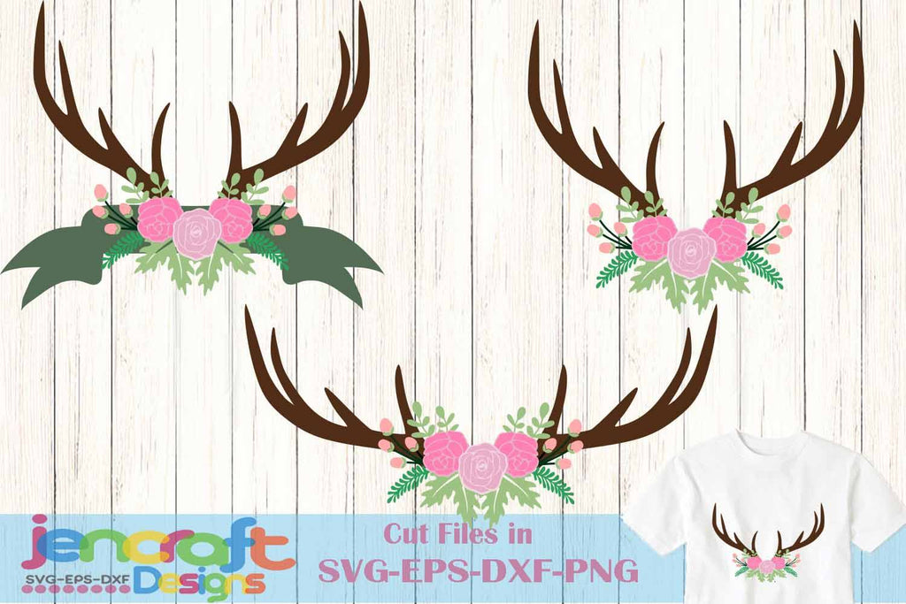 Free Free 69 Floral Antler Svg SVG PNG EPS DXF File