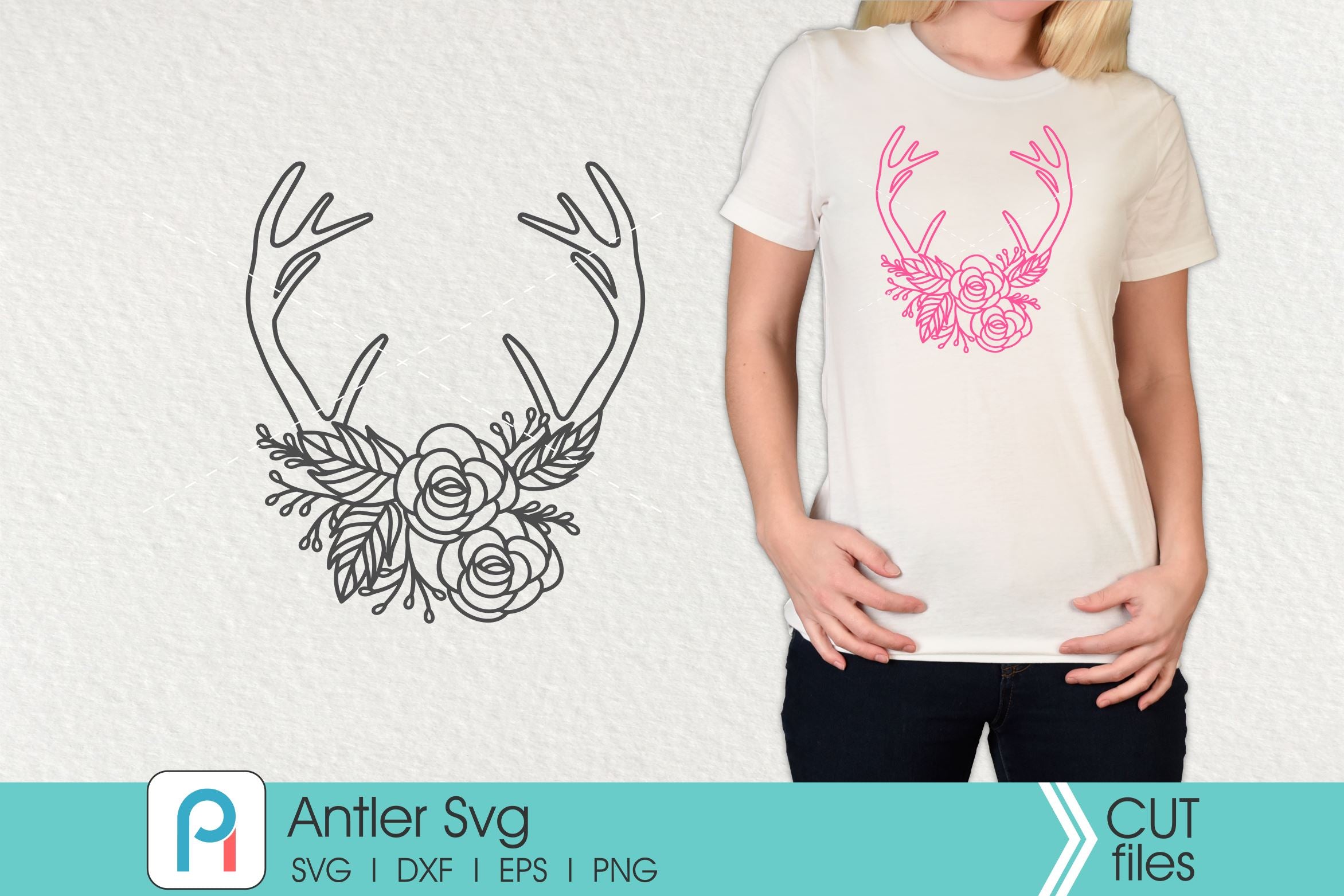 Download Antler Svg Antler Clip Art Deer Antler Svg Flower Svg So Fontsy