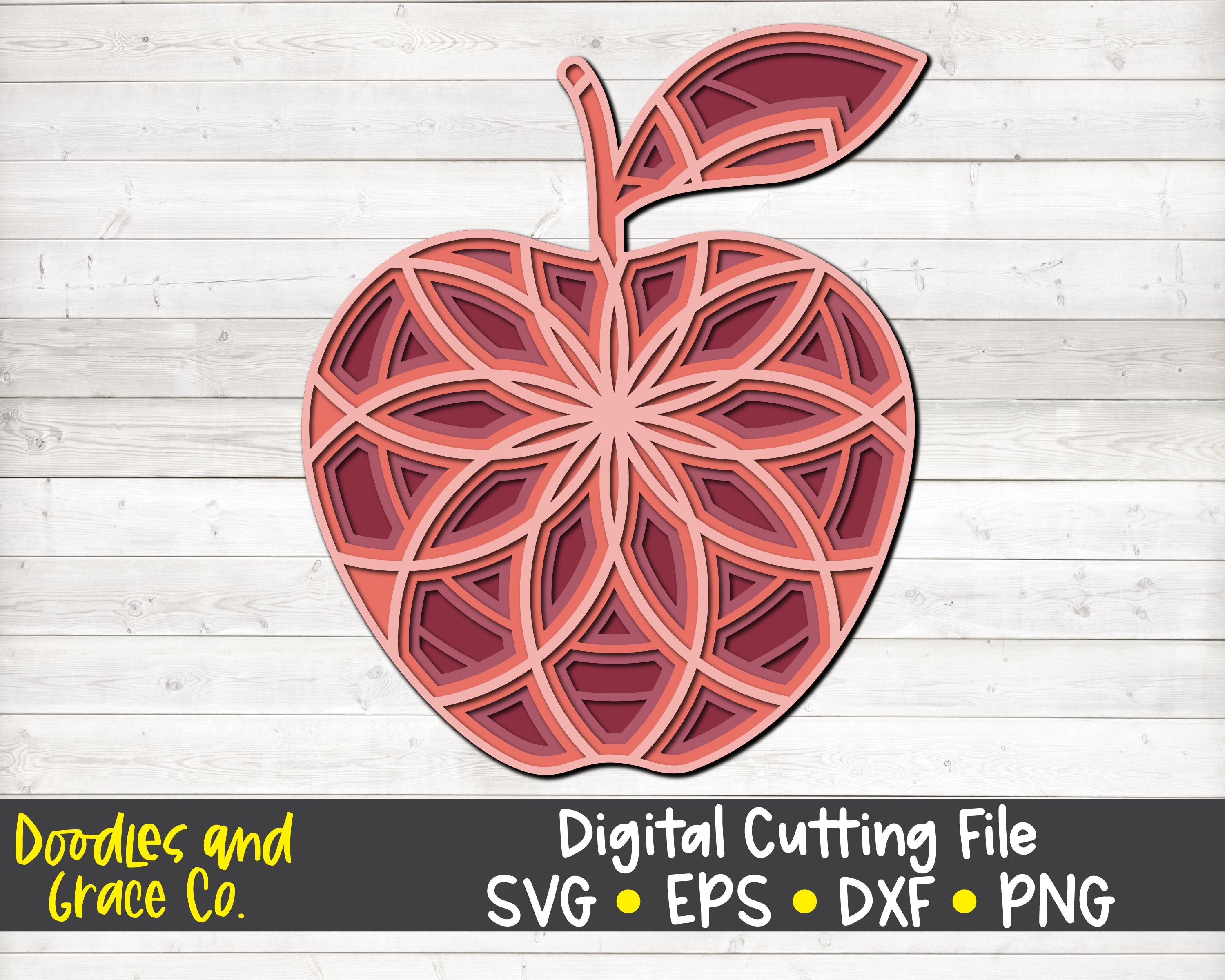 Download Apple 3d Layered Mandala Svg So Fontsy