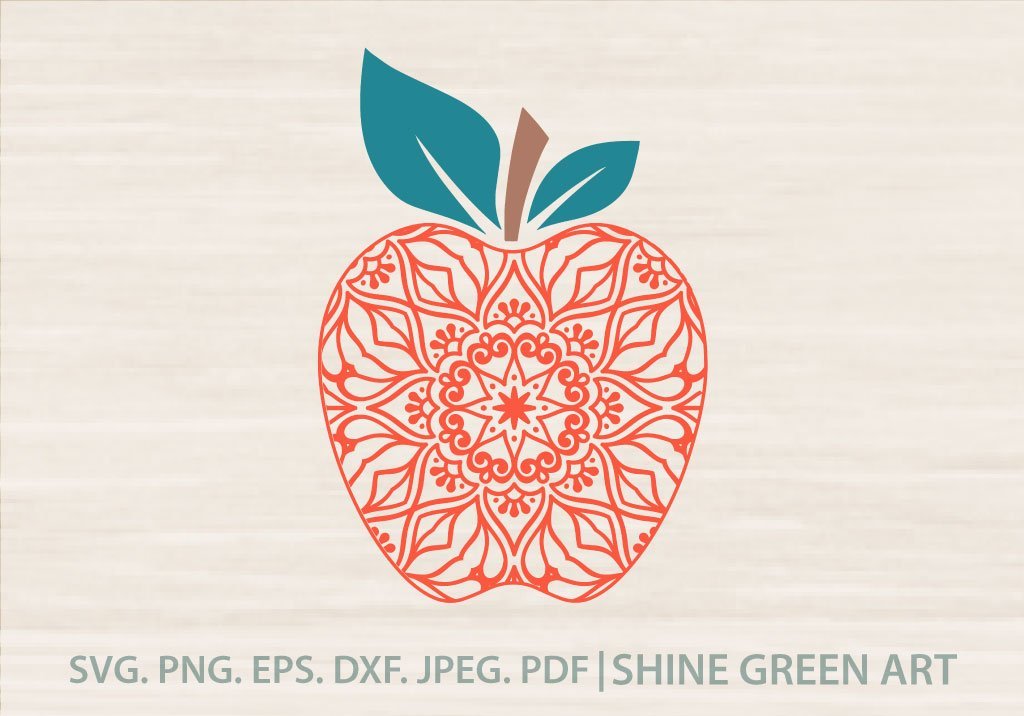 Download Apple Mandala Svg Teacher Gift So Fontsy