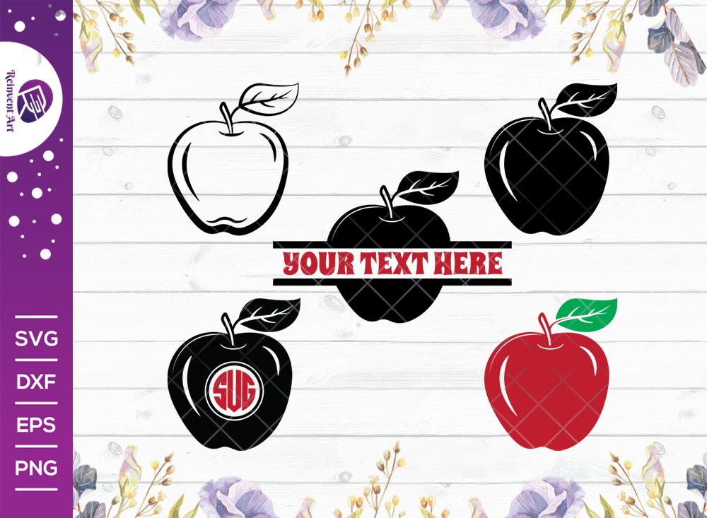 Download Apple Svg Cut Files Back To School Svg Split Monogram Eps Dxf Png So Fontsy