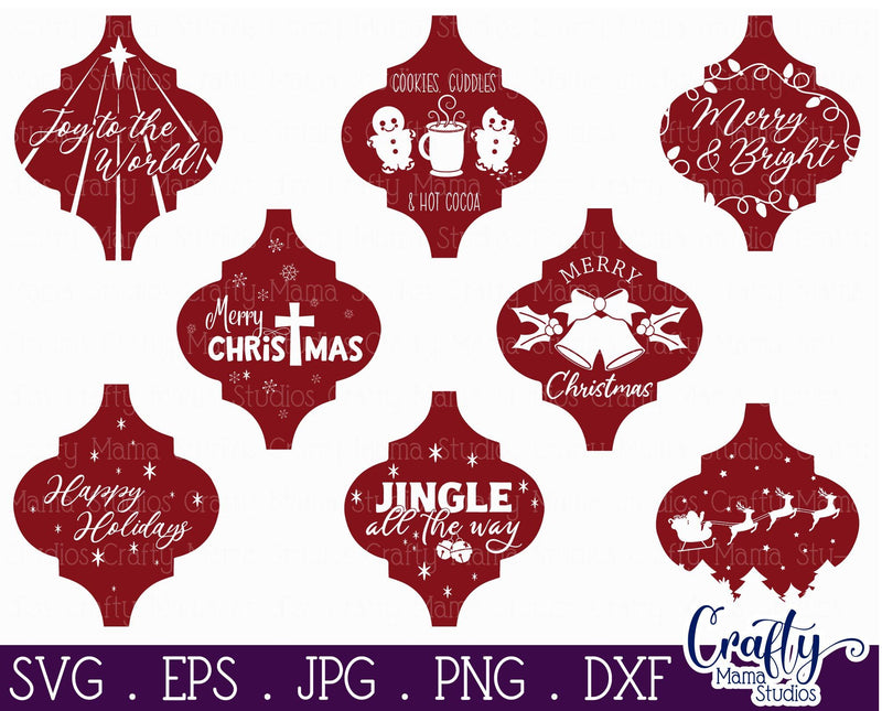 Arabesque Tile Svg - Christmas Ornament Svg - So Fontsy