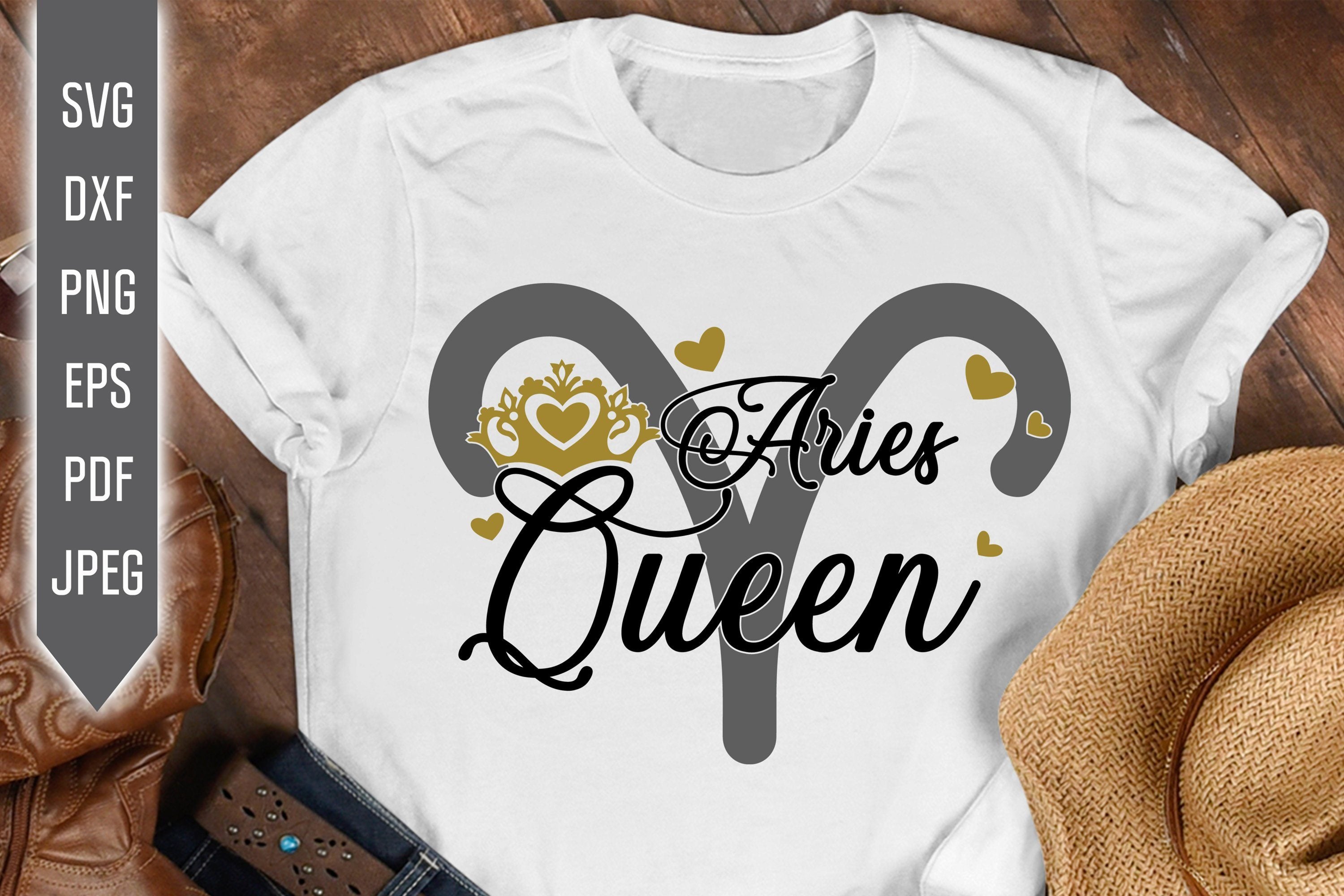 Download Aries Queen Svg Zodiac Sign Svg Horoscope Svg Aries Sign Svg Aries Shirt April Svg Aries Birthday Svg Cricut Silhouette Dxf Eps Png So Fontsy