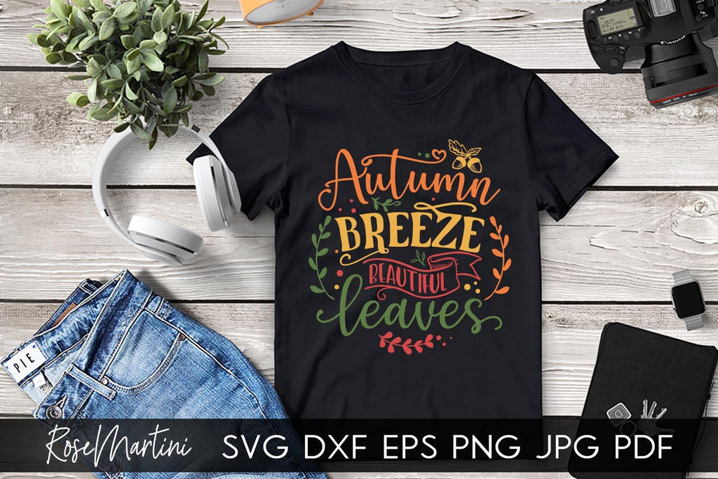 Download Autumn Breeze Beautiful Leaves SVG file for cutting machines - Cricut Silhouette, Sublimation ...