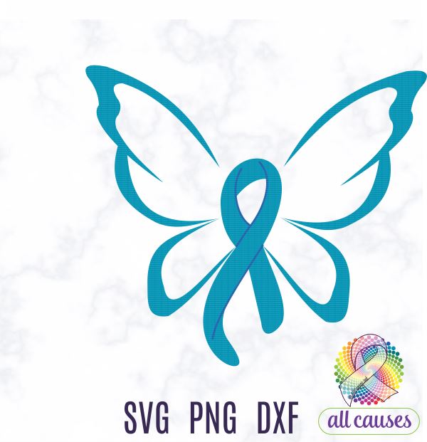 Download Awareness Butterfly Ribbon So Fontsy