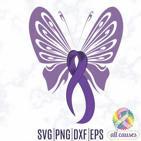 Download Awareness Ribbon Butterfly So Fontsy