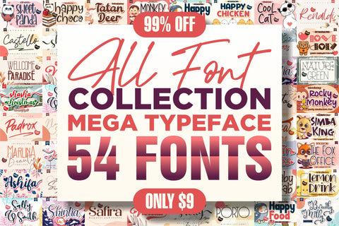 Download Awesome Big Bundle All Collection 54 Font Collection So Fontsy