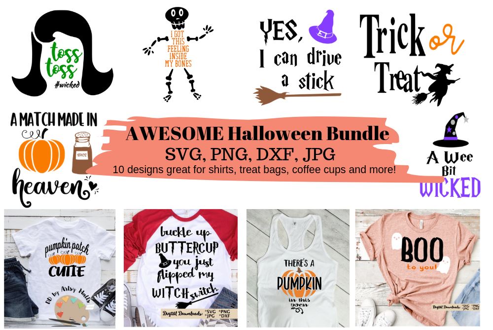 Download Awesome Halloween Bundle Svg Dxf Png Jpg Halloween Svg Set Of 10 Designs So Fontsy