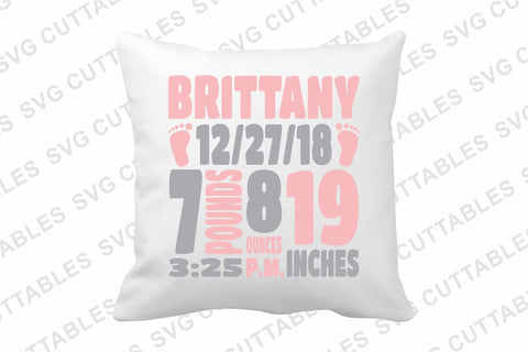 Download Baby Birth Announcement Baby Birth Stats So Fontsy