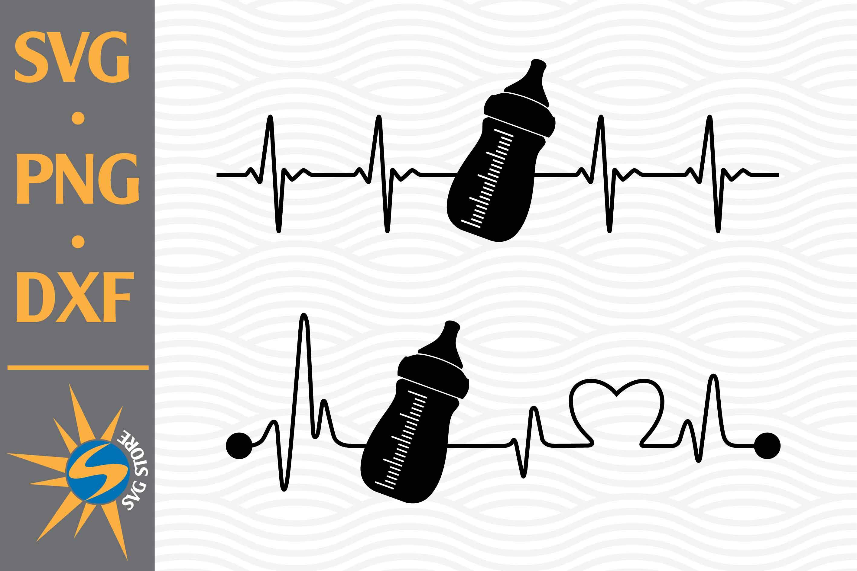 Download Baby Bottle Heartbeat Svg Png Dxf Digital Files Include So Fontsy