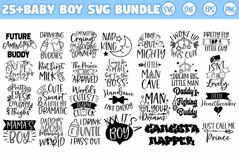 Download Baby Boy SVG Bundle - So Fontsy