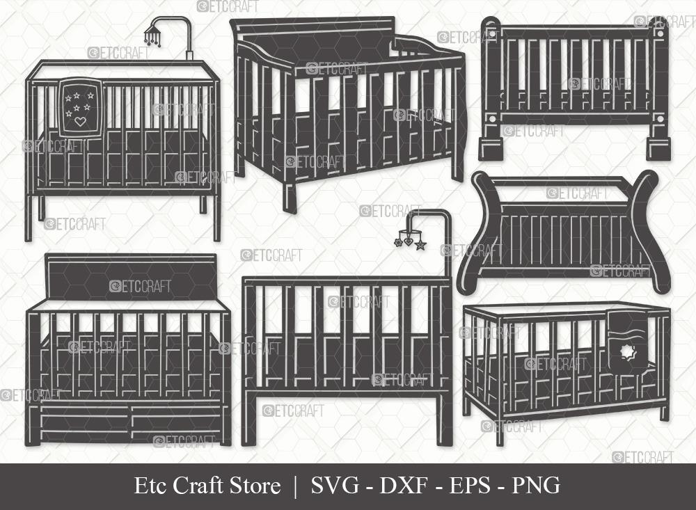 Download Baby Crib Silhouette Svg Cut File Baby Crib Svg Baby Svg Child Svg Bundle So Fontsy