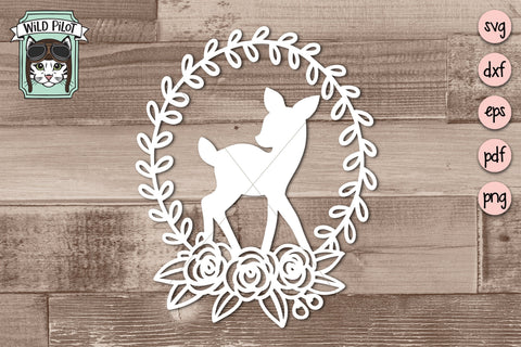 Download Baby Deer Wreath So Fontsy