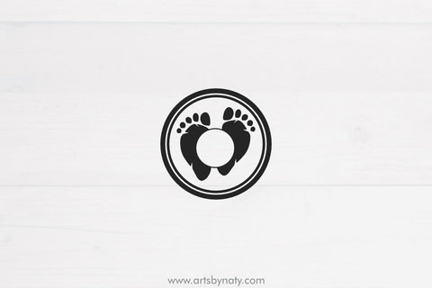 Baby Feet Footprint Svg For A Monogram So Fontsy