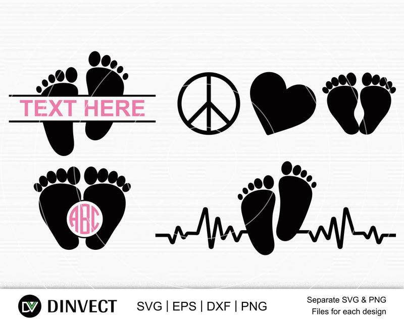 Download Baby feet SVG, Baby Feet Bundle Svg, Baby footprint svg ...