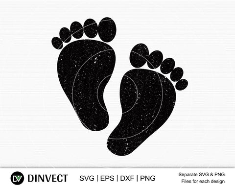 Download Print Ai And Svg Digital Download Cricut Cut Files Files Clipart Baby Feet Footprint Svg Prints Art Collectibles Vadel Com