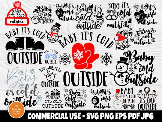 Download Baby Its Cold Outside Svg Bundle Winter Svg Files So Fontsy