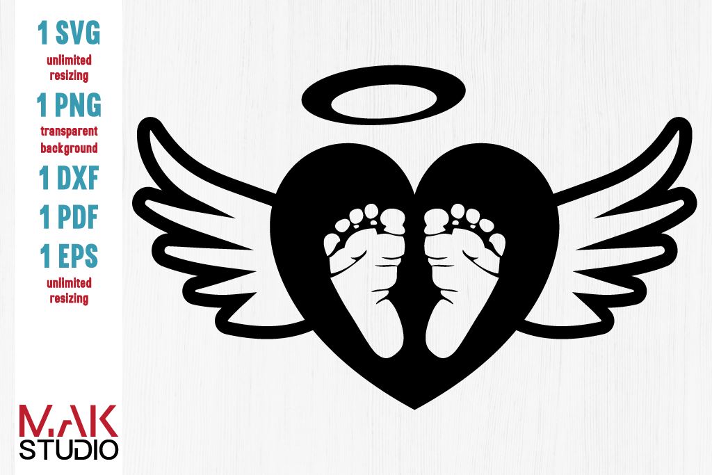 Download Baby Memorial Svg Baby Angel Svg Angel Wings Svg Baby Feet Svg Baby Memorial Cut File So Fontsy