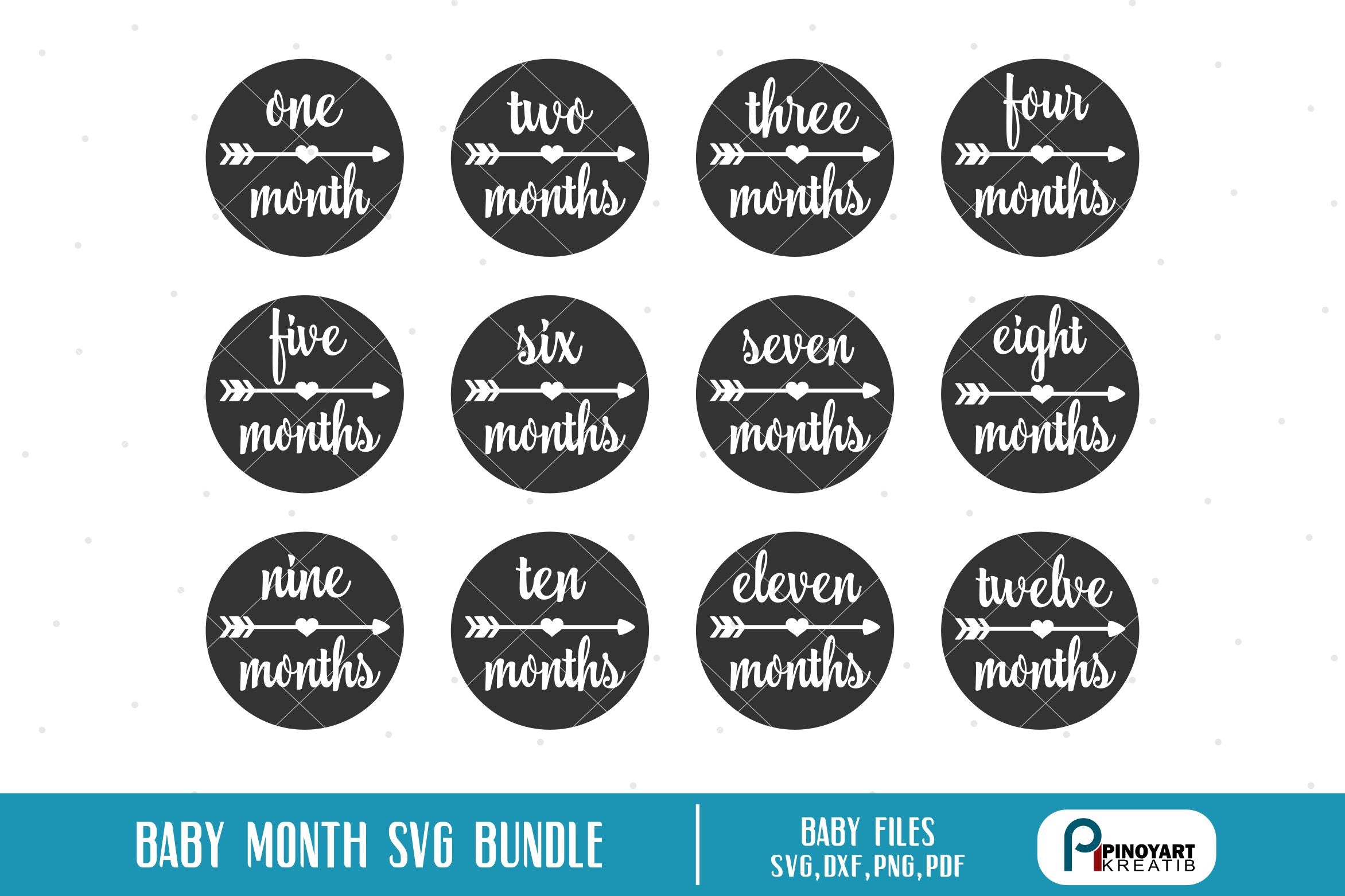 Download Baby Month Milestone Svg So Fontsy