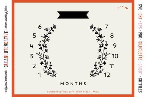 Download Baby Monthly Milestone Blanket Svg Design For Crafters So Fontsy