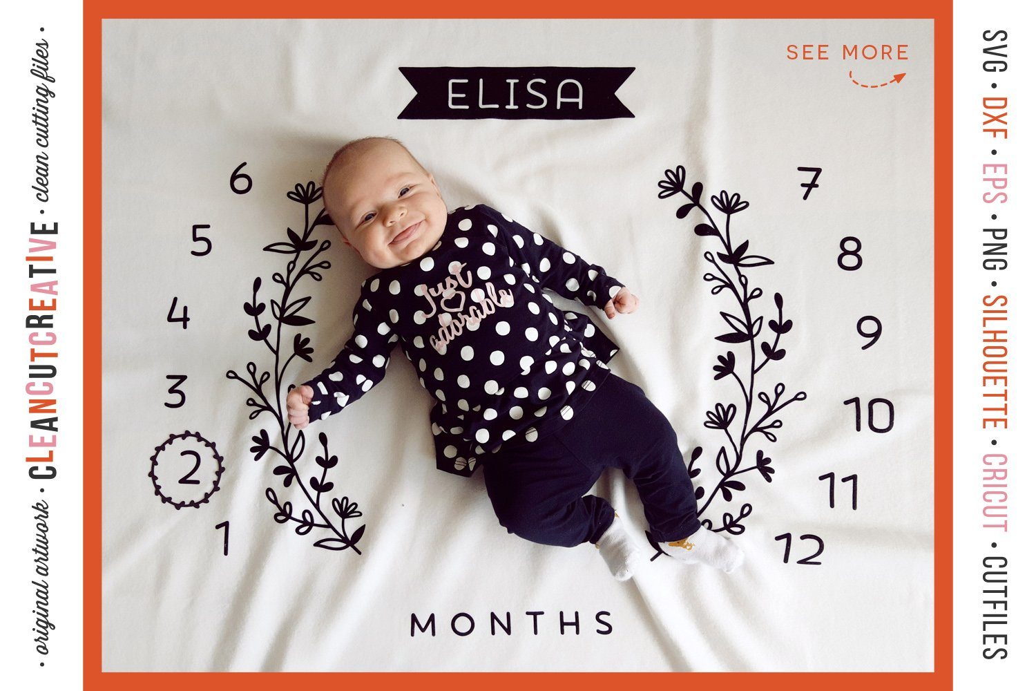 Download Baby Monthly Milestone Blanket Svg Design For Crafters So Fontsy