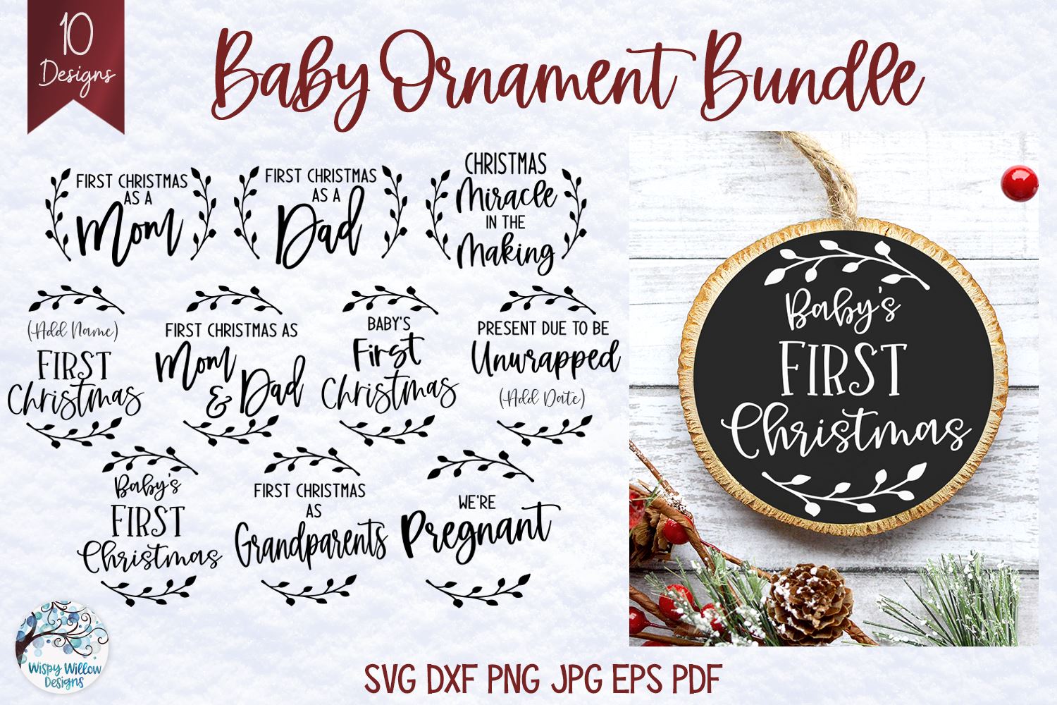 Download Baby Ornament Svg Bundle So Fontsy