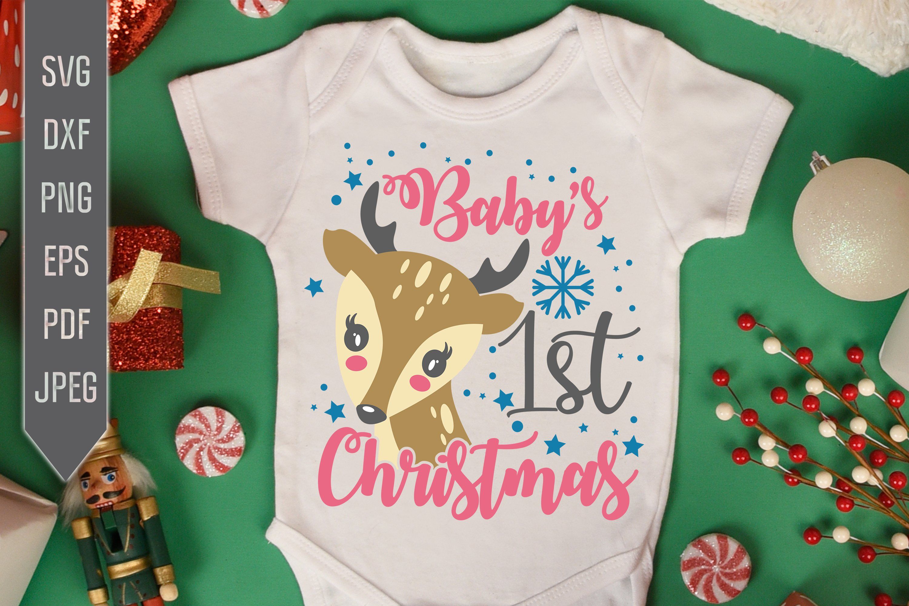 Download Baby S First Christmas Svg Christmas Baby Bib Svg So Fontsy