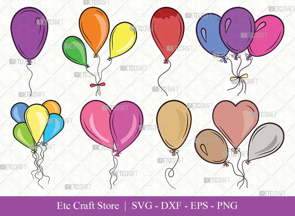 Balloon Clipart Svg Cut File Balloon Svg Balloon String Svg Hot Air Balloon Svg Birthday Air Balloons Bundle Eps Dxf Png So Fontsy