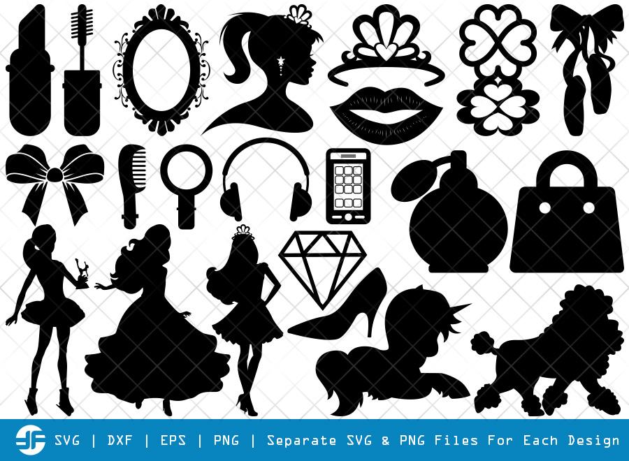 Download Barbie Set Svg Cut Files Barbie And Ken Silhouette Bundle So Fontsy