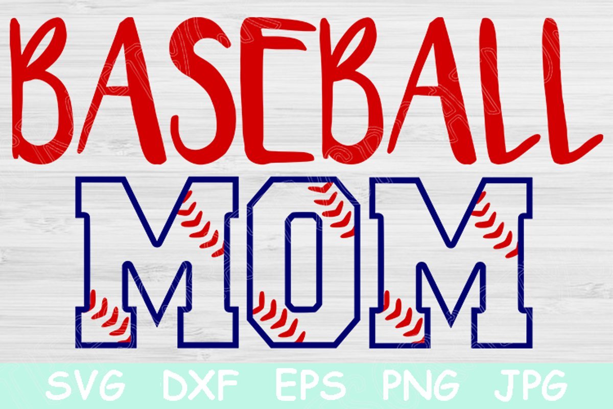 Download Baseball Mom Svg Baseball Svg Sports Mama Saying With Stripes For Vinyl Iron On Cut Files For Cricut And Silhouette Digital Download So Fontsy