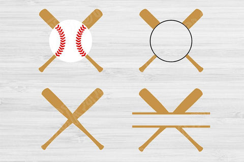 Download Baseball Monogram Svg Baseball Png Baseball Bat Svg Files For Cricut Baseball Svg Designs For Silhouette Split Baseball Vector Cut Files So Fontsy