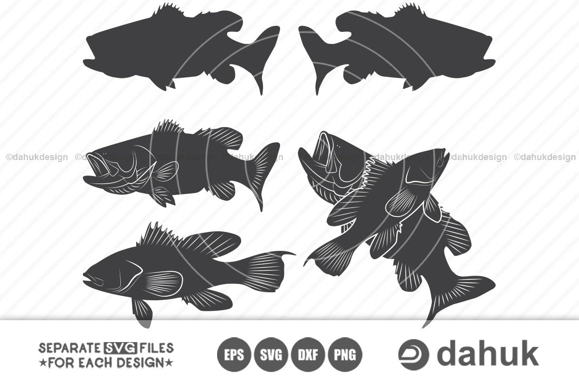 Free Free 339 Silhouette Bass Fish Svg SVG PNG EPS DXF File