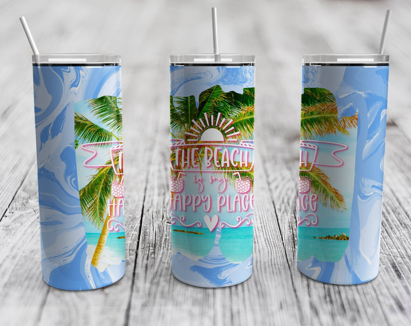 Beach Tumbler Wraps Bundle, 20 Oz Skinny Tumbler Beach Quote Designs ...