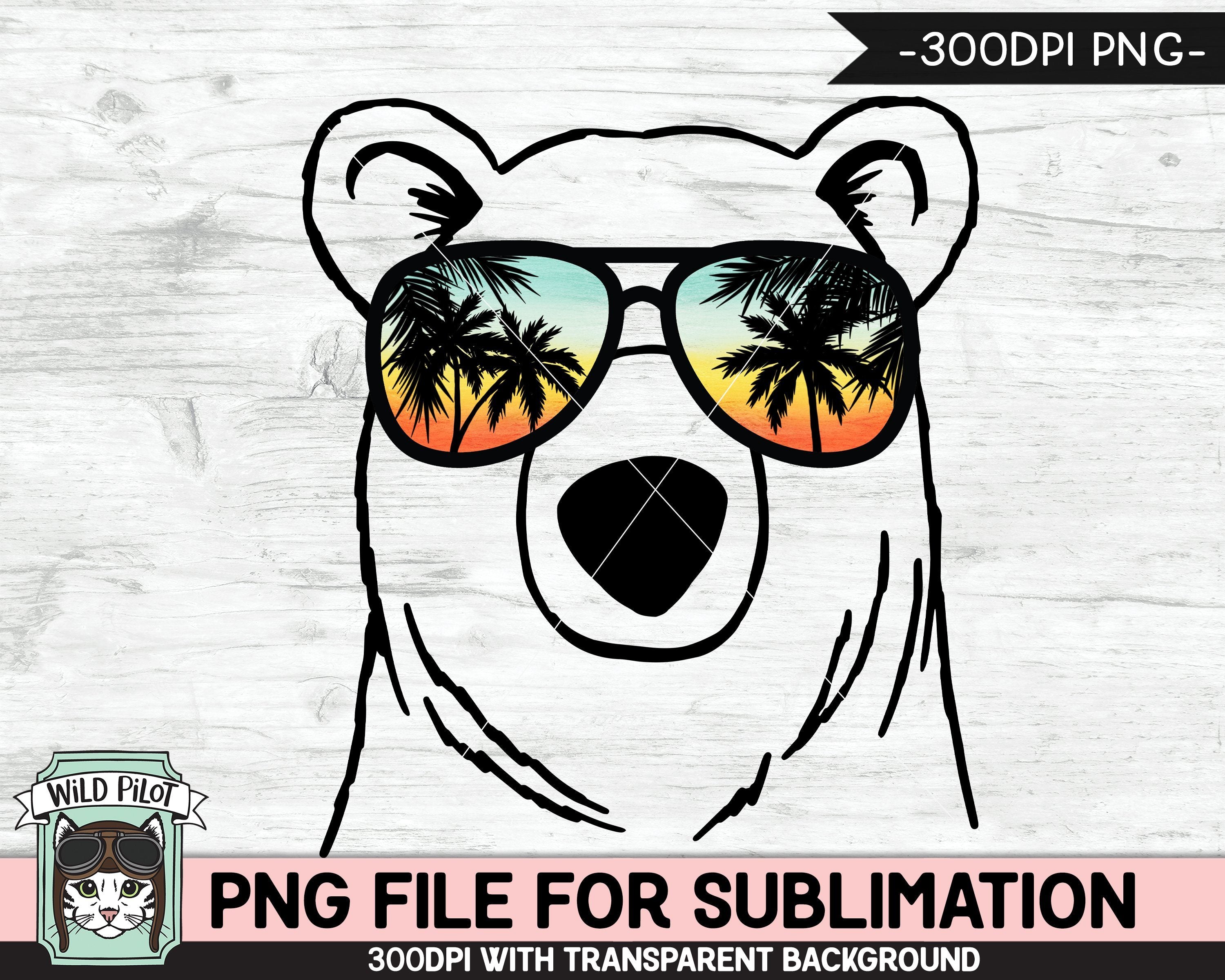 Download Bear Sunglasses Sublimation Designs Png Bear Png Sunset Sunglasses Png File Palm Tree Glasses Beach Vacation Png Summer Bear Glasses So Fontsy