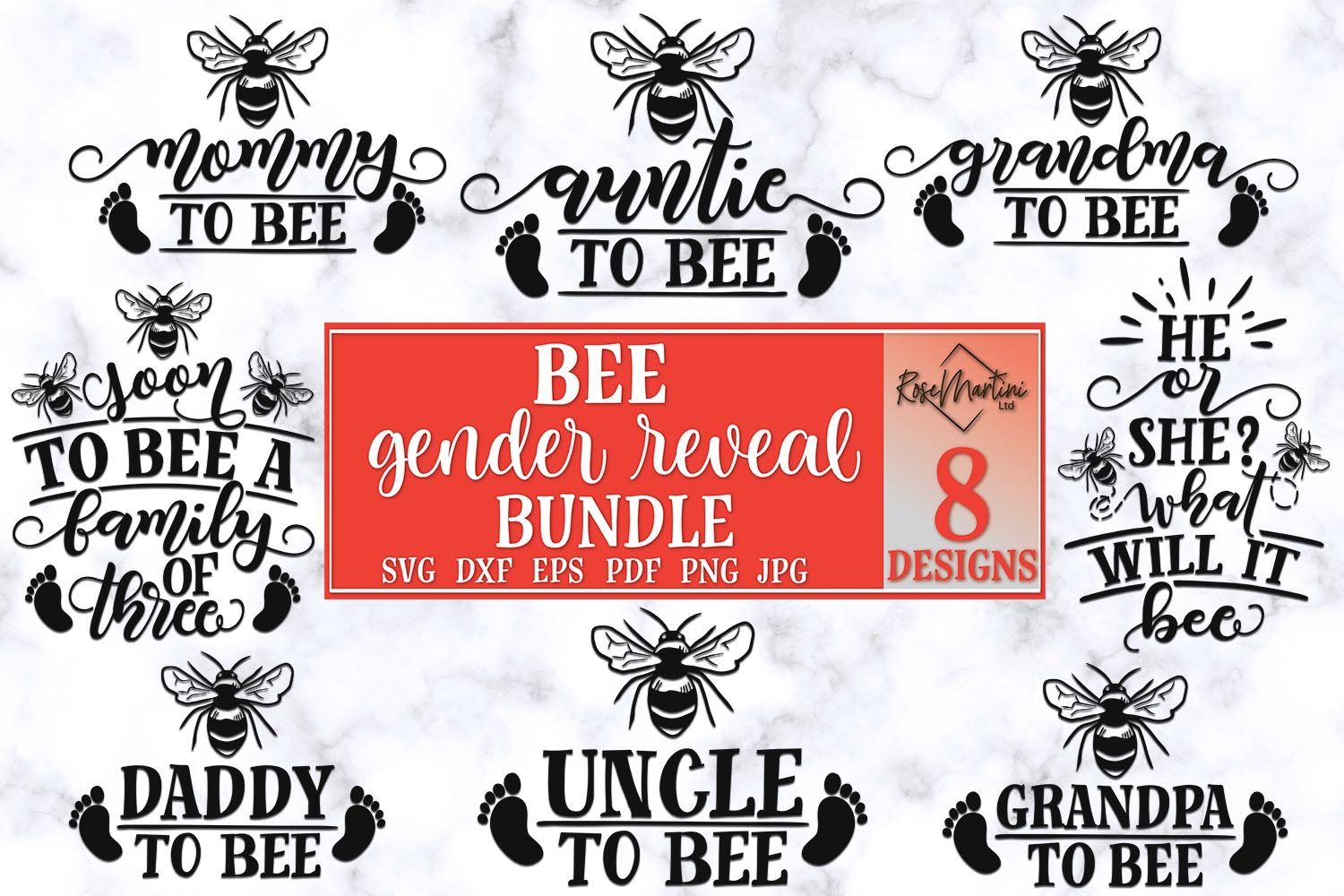 Download Bee Gender Reveal Bundle Of 8 Designs Svg Files For Cutting Machines Cricut Silhouette Sublimation Designs Pregnancy Announcement Svg So Fontsy
